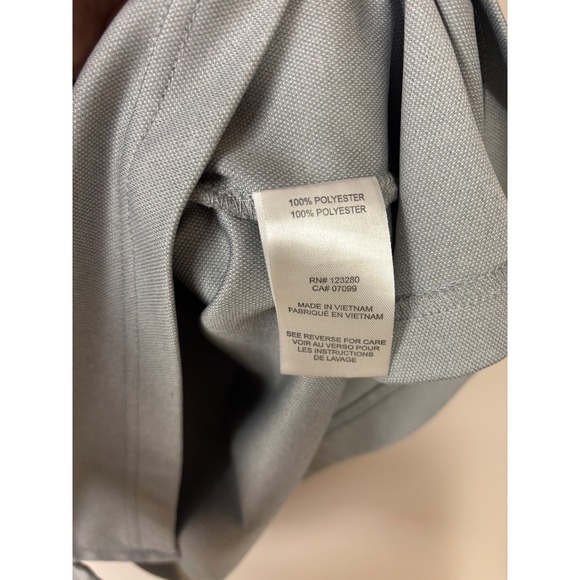 Travis Mathew Gray Golf Polo Shirt Striped Logo Mens Size L - Picture 4 of 7